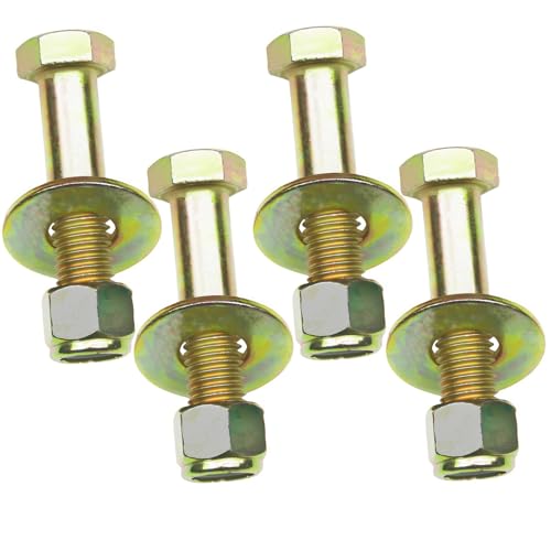 Image of 3 /4 inch x 3-1 /2 inch Hex Head Bolt by Color Galvanization with Nylon Lock nut and Large Size Washer Assortment Kit,Alloy Steel,Grade 8.(4pcs Pack). by Metalsuberg