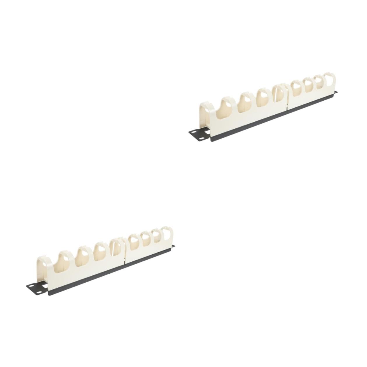 2 Pièces Rack de Gestion de Câbles U Horizontal pour Serveur Organiseur de Câblage Réseau avec Ouverture Facile Compatible Armoire et Étagère Serveur