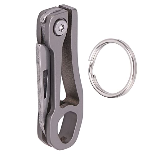 RiToEasysports Mini-Schlüsselanhänger-Messer, Multifunktionales Mini-Schlüsselanhänger-Messer aus Titanlegierung, Zusammenklappbares Tragbares EDC-Taschenmesser Cover