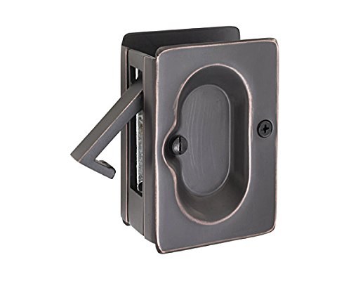 Emtek cerraduras para puertas corredizas de bolsillo disponibles en 12 opciones de acabado (Pasaje, Bronce Medio - MB) miniatura 2