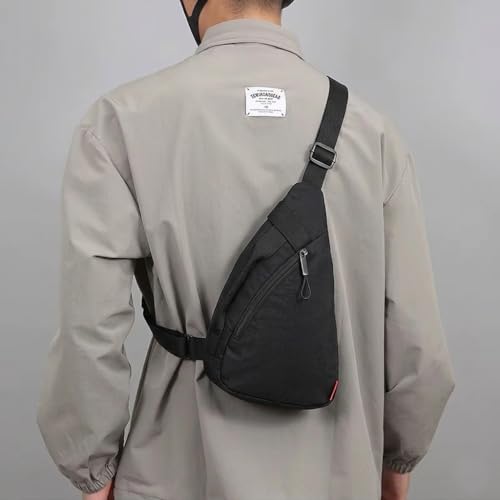 Image of WildHorn Nylon Sling Bag for Men & Women | Lightweight Crossbody Chest Bag with Adjustable Strap | Compact Travel & Daily Use Shoulder Backpack