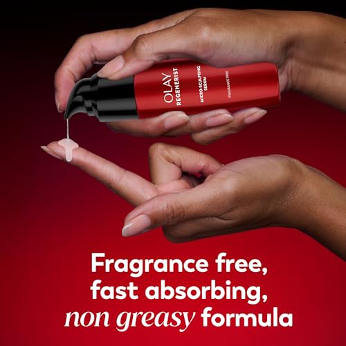 Olay Regenerist Micro Sculpting Serum, Fragrance Free Anti Aging Face Serum for Daily Use, Hydrating and Firming Facial Serum for Smoother Skin and Wrinkle Appearance, Lightweight Formula, 1.7 Fl Oz - image 3