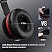 MONODEAL Active Noise Cancelling Bluetooth Headphones with Mic, Hi-Fi Stereo Headset with Soft Memory-Protein Earmuffs, Foldable on The Ear Wired/Wireless Headset for Travel PC/Cell Phones/TV