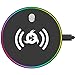 Produktbild KLIM UFO Wireless Charger + QI Ladestation mit Schnellladeadapter + Bis zu 10 W Leistung + Kompatibel mit iPhone Samsung Huawei LG und andere + QI-Zertifikat + RGB Rand + NEU 2020