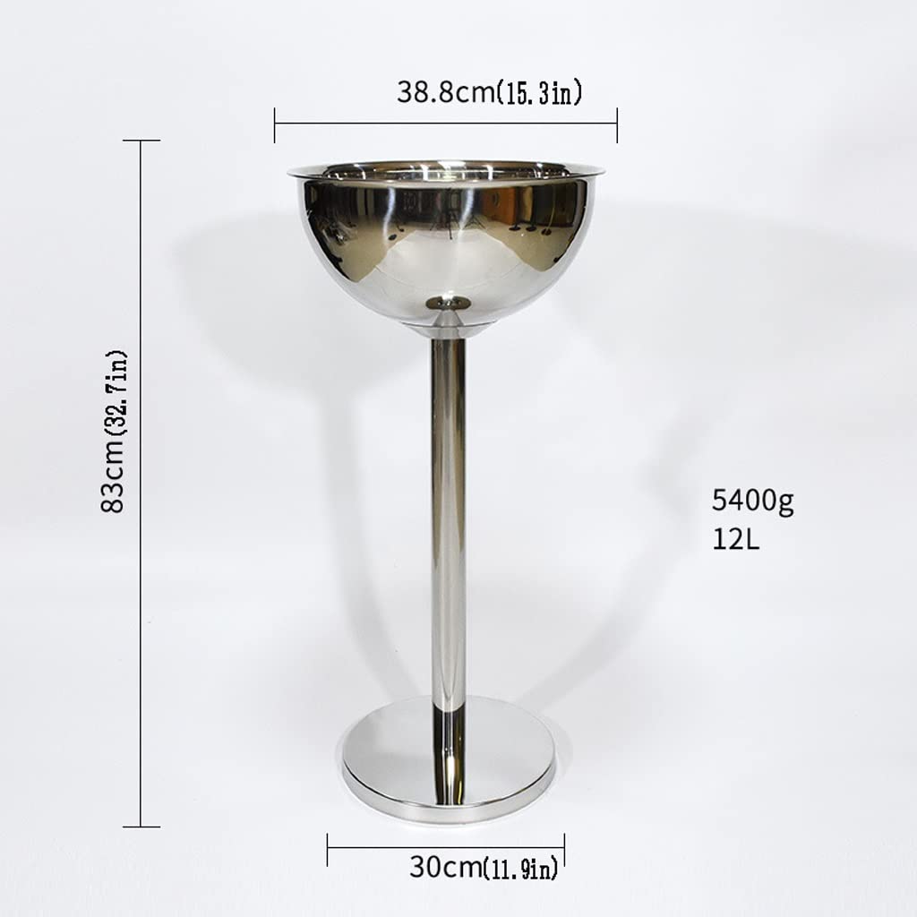Secchiello per ghiaccio in acciaio inox, 1,6 l, rotondo, piccolo barile di birra, con manico portatile, pinza per ghiaccio e coperchio