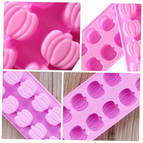 Bandejas de hielo silicona 3 pcs 12 moldes calabaza rosa miniatura 6