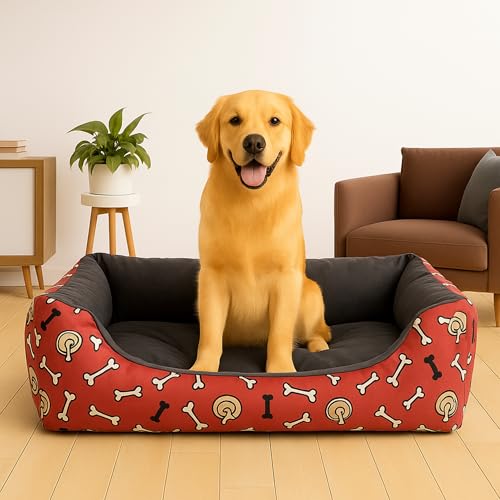 Image of Premium Orthopedic Dog Bed - Medium Size, Washable Cover & Anti-Skid Base - Plush Pet Sofa for Dogs & Cats