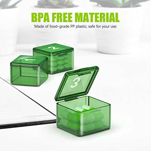 Image of Monthly Pill Organizer Once a Day - 30 Day Pill Organizer Box - Easy to Open - Large Compartments Portable Case for Travel, Month Pill Cases Medicine Organizer for Vitamin (Bronze - Dark Green)