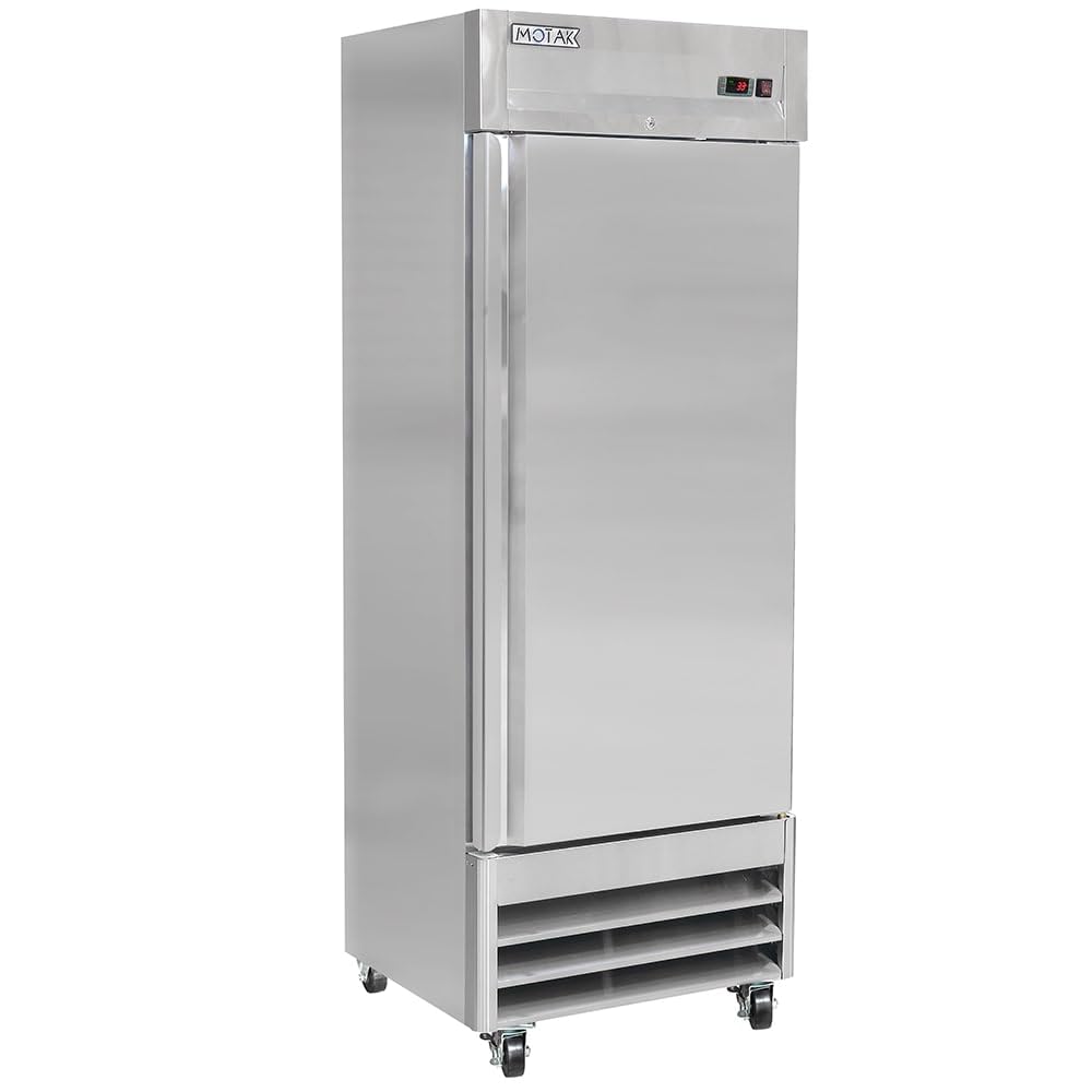 29" One Section Reach In Refrigerator - (1) Right Hinge Solid Door by MOTAK – 30.31x27.17x83.27, In Description, Check Images, Model MSD-1DR-BAL-19-X