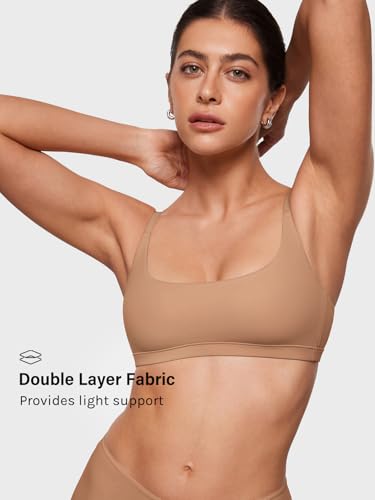 Image of INLYRIC Women's Inbarely Plus Bralettes - No Underwire Unlined Support Soft Scoop Neck Cami Seamless Bralette