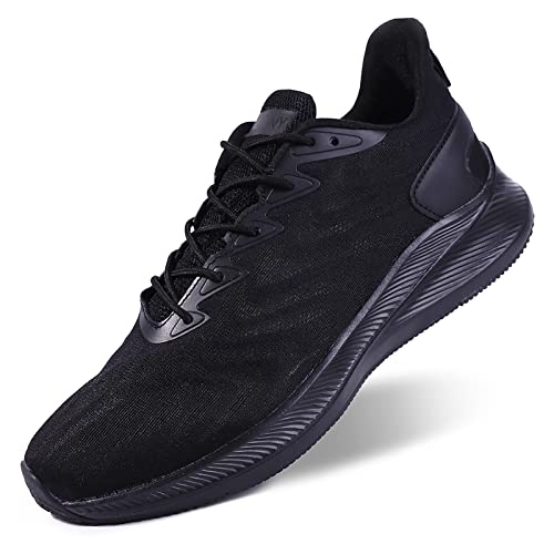 Mens Walking Running Shoes Memory Foam Breathable Mesh Fashion Sneakers For Tennis Jogging Travel All Black Size 11 #TOP18