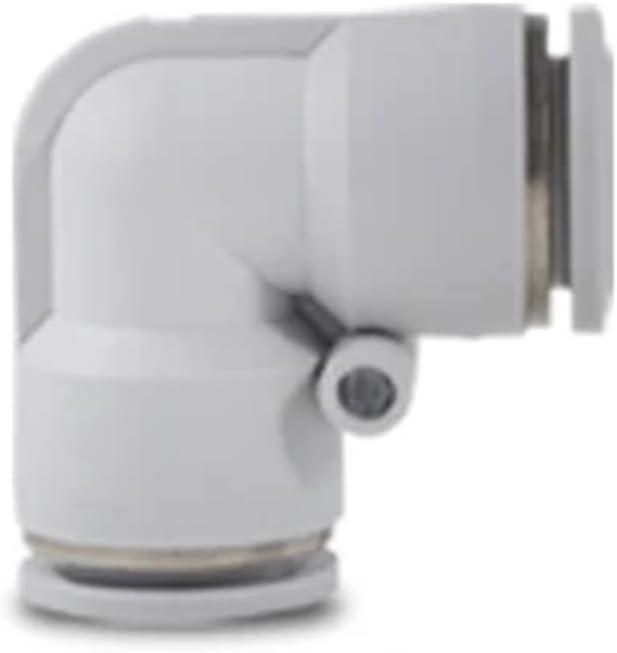 Pneumatic Air Fitting Quick Connectors White Premium PV 4mm 6mm 8mm10mm 12mm Elbow 2 Way Push To Connect Hose Fittings (Color : PV, Size : 10mm)