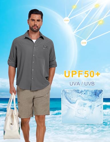Little Donkey Andy Men's UPF 50 UV Protection Shirt, Breathable Long Sleeve Fishing Hiking Shirts, Quick Dry2