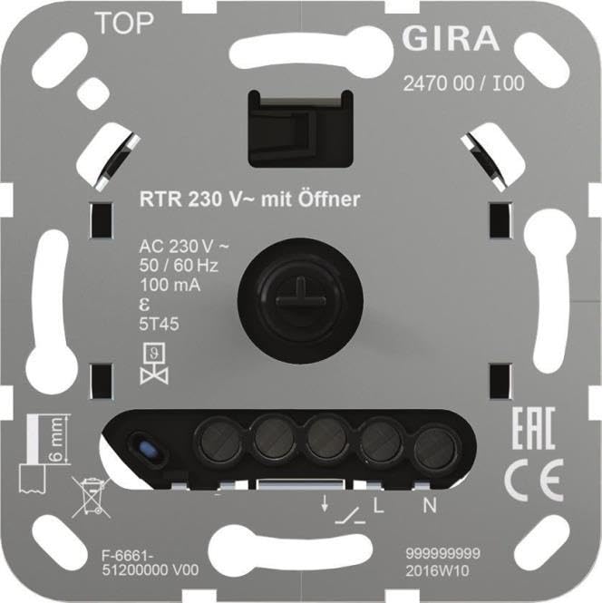Thermostat d'ambiance RTR 230 V pour un confort thermique optimal
