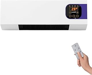 扇風機 壁掛けミニエアコン 冷暖両用 リモコン付き 6時間タイマー 16〜40度調節可能 低騷音 操作簡単 除湿機能 過熱保護 自然風吹き出し可能 家庭、バスルーム、リビングルーム、オフィス、子供部屋などに適しています (ホワイト)