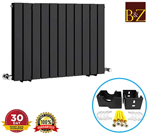 Designer Vertical Column Dual Arm Radiator Brackets (100mm (A) x40mm (B) x72mm (C), Anthracite), 100mm (A) x 40mm (B) x 72.5mm (C) - Image 4
