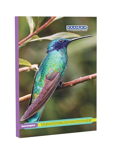 Image of KAANUKA Long Size Notebook - 300 Pages, Unruled, Plain, Long Size - 27.2cm X 16.7cm, Pack Of 6 Notebooks, Long Size Unruled Notebooks for School and College Students