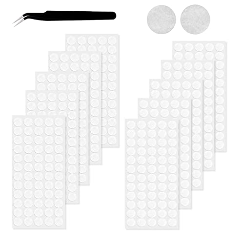 Puntos de velcro autoadhesivos, 300 Pares Adhesivo Redondo Monedas, 20mm Pegajoso Monedas Puntos, Belcro Adhesivo Doble Cara Redondo Lunares Adhesivo Doble (Blanco)