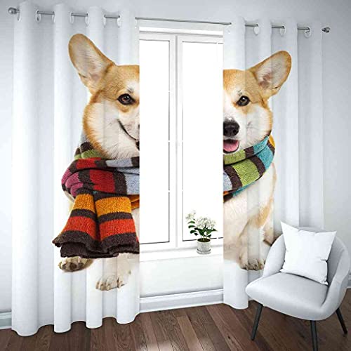 Rideaux occultants d'enfant 3D chiot jaune isolant thermique - 4