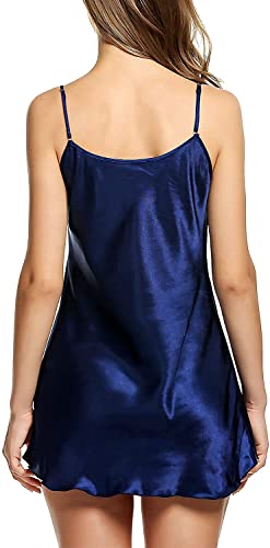 Image of Honeymoon Night Dresses for Women - Lightweight Satin Sleepwear Nighties, Hot Bridal Nightwear Dress and Suit for Women, Ladies Lightweight Wear Comfortable, Stylish Nighty for Girls