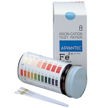 Advantec 07030060 Test StripsIron Check (Fe2+), 0 to 1000 ppm; 100 Strips/Pk
