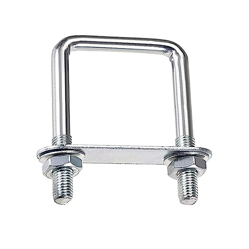 duoyif U-Bolts M10 100mm x 150mm Square Stainless Steel With Nut Frame Plate Washer U Bolts For Pipe Fixing Car Ships Die 1pc (M10 100x150mm)