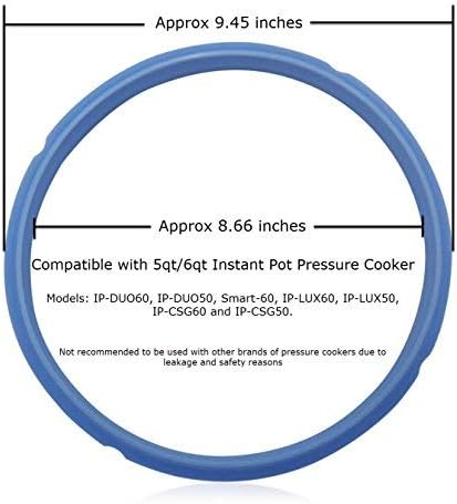 Miniatura 5 de Junta de anillo de sellado de repuesto, paquete de 2 (azul y rojo) - Para olla instantánea de 5 y 6 cuartos de galón