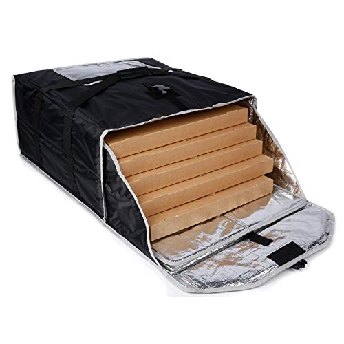 Cherrboll Insulated Pizza Delivery Bag Commercial Food Warmer Carrier Bag 22" By 22" By 11" Holds 5-20" Large Pizza Boxes Or Trays #TOP28