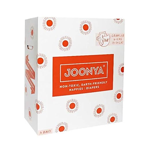 Joonya Baby Diapers - Size 3 Crawler (13-24 lbs) - 3 Bags of 56 (168 Count) - NonToxic, Eco-Friendly Diapers - Cotton Enhanced, Ultra Slim - Overnight Diaper - Bulk Disposable Eco Diapers