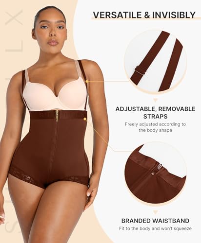 Image of SHAPELLX Fajas Colombianas Shapewear for Women Tummy Control Postpartum Body Shaper Butt Lifting Open Bust Bodysuit
