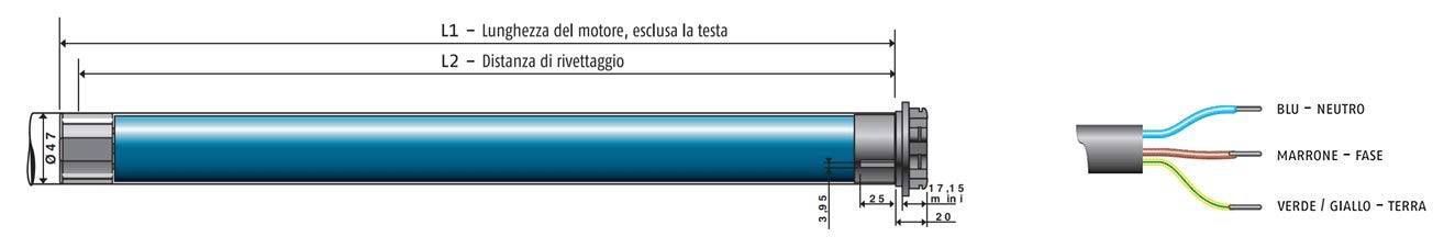 ALTUS RTS motore radio per tapparelle e tende da sole (POTENZA 15/17 1039438)