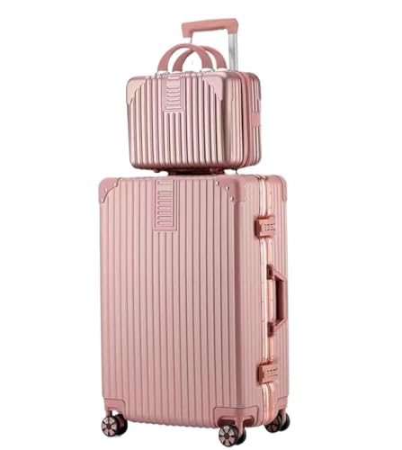 Suitcase Luggage 2 Piece Luggage Sets with Spinner Wheels Password Lock Hardside 14in Cosmetic Case Suitcase with Wheels