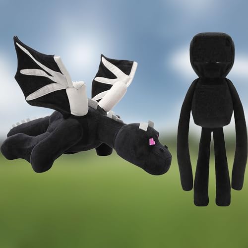 MINECRAFT CLASSIC BLACK Ender Dragon Video Game Plush Toy Rare 12
