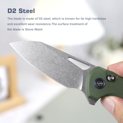 Image of REMETTE RT-CAMEL Folding Pocket Knife, 3.1 inch D2 Steel Blade, G10 Handle