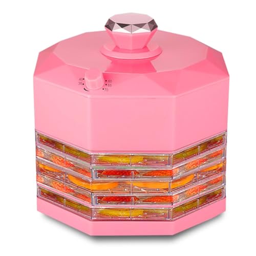 PAHION 5 Regale Dörrautomaten Dörrgerät Dörrautomat Dehydrator 8-Gang Einstellbarer Thermostat Temperaturregler Fruit Jerky Dehydrator Für Obst, Gemüse, Fleisch, Hundeleckerlis