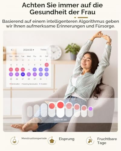 Sanorum Smartwatch Damen, 1.27' HD Voll Touchscreen Armbanduhr mit Telefonfunktion, Geschenk Damen...