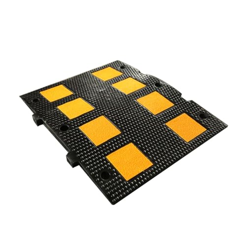 Rubber Speed Bump,500 * 600 * 50MM Car and Truck Deceleration Brake,Suitable for Intersection Parking Lot and Gas Station Deceleration Equipment, 54768 miniatura 1