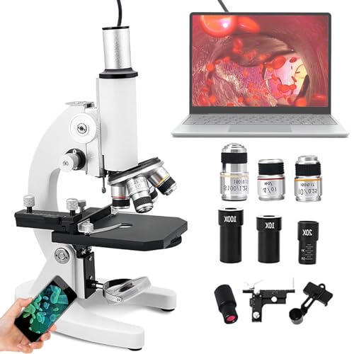 Microscopio monoculare - Super ingrandimento 200000X obiettivo acromatico 185 4X 10X 100X si collega al osservazione a 45°