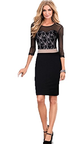 Robe de hanche YALI Perspective Dentelle ajustée robe fourreau chic taille M