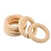 eBoot 20 Pack Wood Rings Wooden Rings for Craft, Ring Pendant and Connectors Jewelry Making (35 mm)
