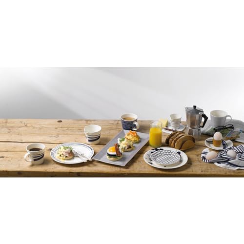 Royal Doulton Dinner Set, Stoneware, Designed to Mix & Match, 1815 Pacific Dinnerware Set, Blue Lines, 16 Piece Set - Image 5