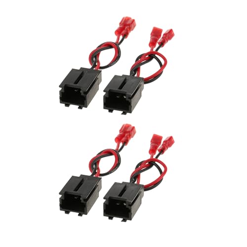 Riybyds Câbles Adaptateur Faisceau de 4 pièces pour Haut-parleurs de Voiture – Connecteurs ISO pour Raccordement Facile et Rapide de Haut-parleurs Standards sans...