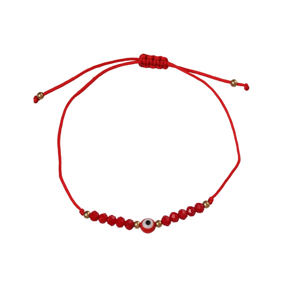 VIE Evil Eye Artificial Crystal Bracelet (Red)