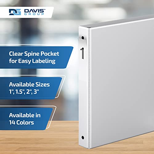 Image of Premium Economy 6-Pack 3-Ring Binders for School or Office, Round-Ring Binders, 1 Inch, White