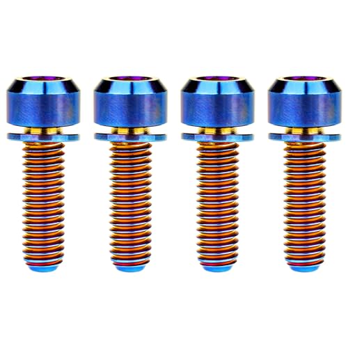 Boulons hexagonaux en titane M6x20mm bleu brûlé haut de gamme