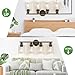 4-Light Bathroom Light Fixtures, Brown and Gold Modern Vanity Lights Over Mirror with Clear Glass Shade, Bathroom Wall Lamp for Mirror Kitchen Living Room Hallway Cabinet Porch Bedroom Reading room