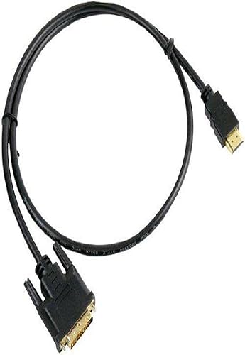 Pyle Cable adaptador HDMI a DVI para el hogar 1 x DVI macho de 18 pines, 1 HDMI macho de 19 pines con conectores chapados en oro de 24 quilates,