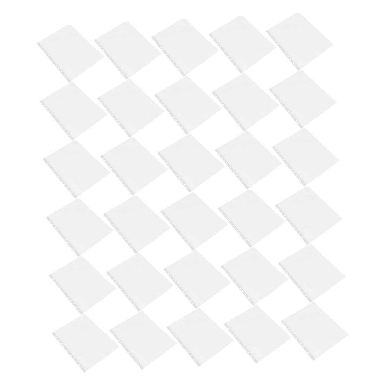 Klarsichthüllen Pp 11-loch für Ordner, Schutz für Schule und Büro | A4 Passend, für Fotos und Notenblätter, Top Loading Design, Robuste Ausführung, 100 Stück