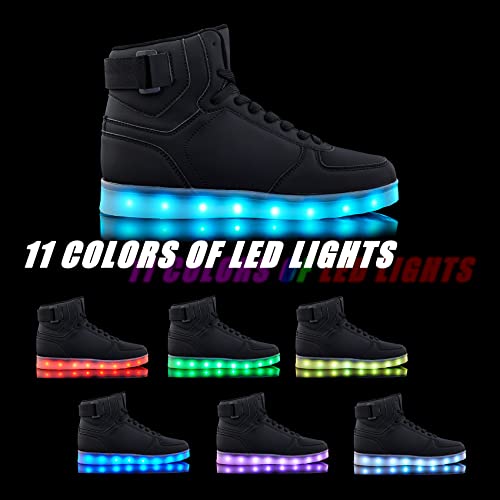 DIYJTS Unisex LED Light Up Shoes, Fashion High Top LED Sneakers USB Rechargeable Glowing Luminous Shoes for Men, Women, Teens2
