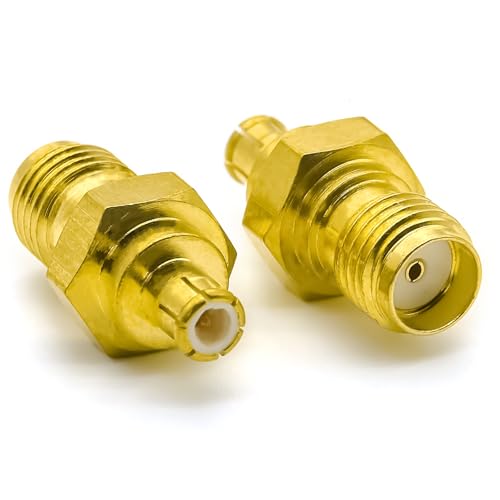 2 piezas conectores coaxiales SMA hembra a MCX macho miniatura 2